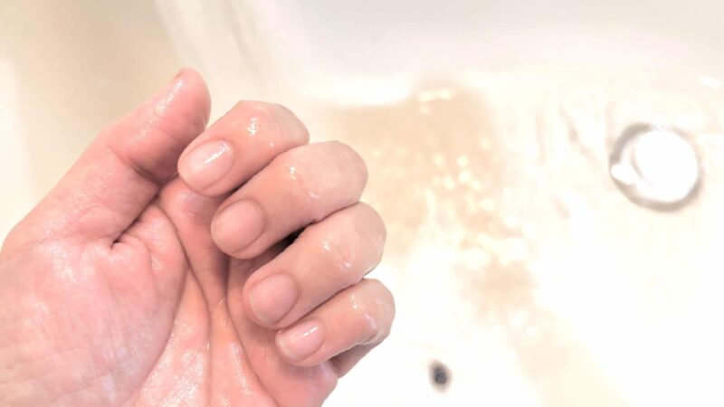 モアブルームカラーシャンプーで手は汚れるか検証