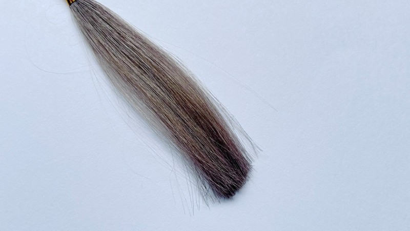 ブローネ美髪ヘアマニキュアの毛束検証画像