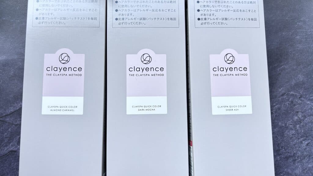 クレイエンス クレイスパクイックカラー箱のパッケージ