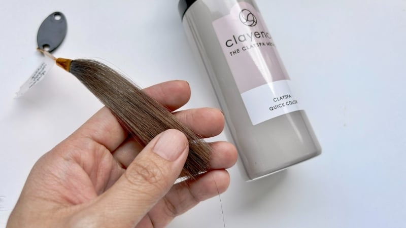 クレイエンス クレイスパクイックカラーダークモカを検証した後の毛束