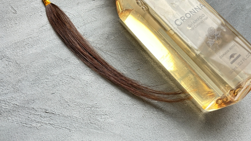 ミルボンクロナシャンプー使用後の毛束