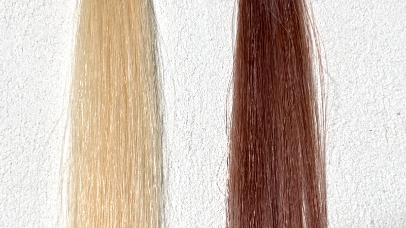 ホーユー ビューティラボ ホイップヘアカラー(サクラピンク) の染毛効果検証画像