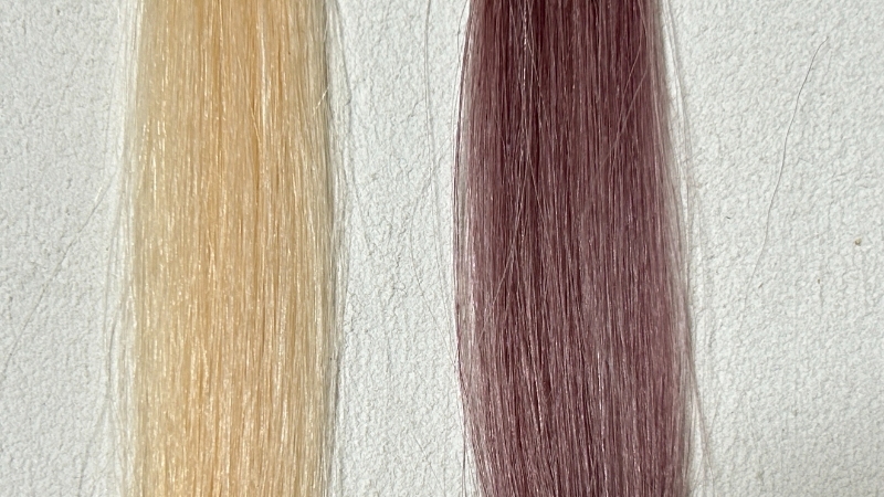 ヘアカラー ビューティーンメイクアップカラー ピンクアッシュ の染毛効果検証