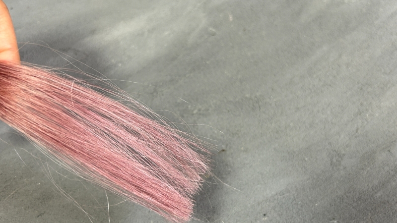 ヘアカラー ビューティーンメイクアップカラー ピンクアッシュの染毛効果検証