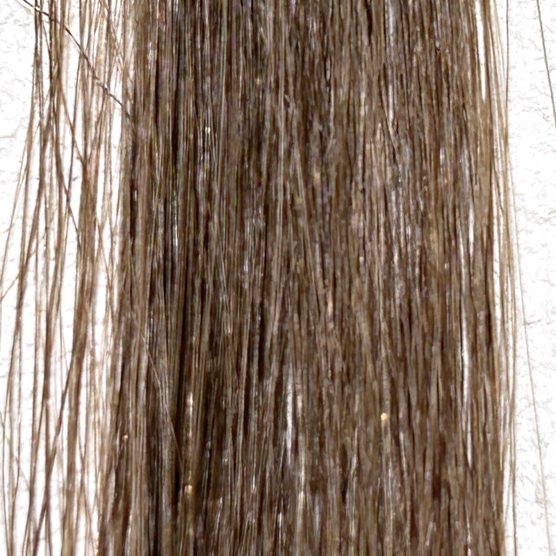 ビューティラボ バニティカラー ヘアカラー グラマラスアッシュ茶髪に染毛した場合の色落ち検証画像5日目