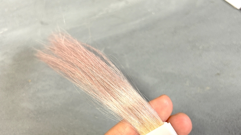 リーゼ 泡カラー シュガーピンクの染毛効果検証