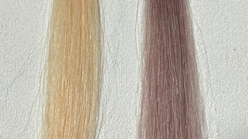 リーゼ泡カラーシュガーピンクの染毛効果検証